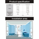 Towel Rail Bathroom Heater 500W Vertical Fluid Radiator White Electric 24/7 Timer Eco Low Energy