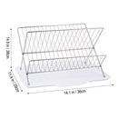Lifeideas 2-Tier Foldable Countertop Dish Drying Rack with Drip Tray