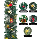 Livingandhome Artificial Pre-lit Frozen Christmas Holiday Decoration Garland
