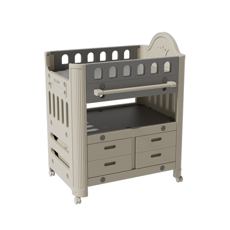 Kidkid Mobile Baby Changing Table with 4 Drawers and Storage Shelf