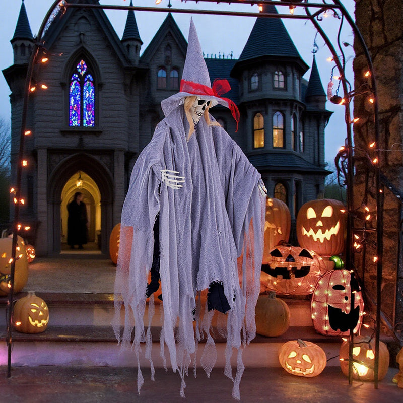 Halloween Voice-Activated Hanging Witch