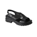 Open Toe Heeled Sandals - Black