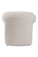 Livingandhome Modern Teddy Bear Fur Upholstered Ottoman