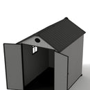 Breeins Apex Roof Garden Storage Tool Shed With Lockable Doors - Grey Wood Effect (L, XL & 2XL Sizes)