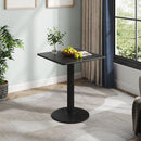 Livingandhome Square Cafe Table with Metal Base