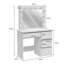 Livingandhome Dressing Table with Four Drawers and Mirror