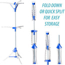 Homefront Clothes Rail Airer Drier Two Tier, Portable Clothes Horse Hanger Rotary Tripod Design, Folds Flat for Storage