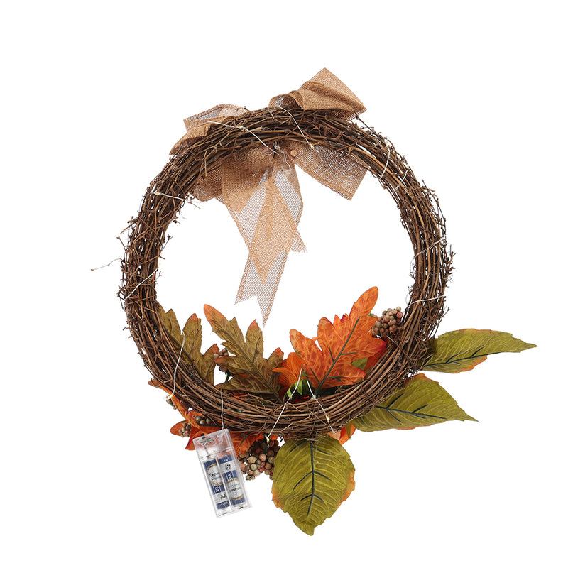 Autumn Sunflower Wreath with Lighted
