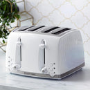 Russell Hobbs Honeycombe 4 Slice Toaster - White