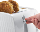 Russell Hobbs Honeycombe 4 Slice Toaster - White