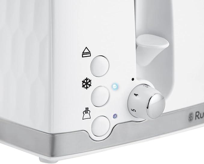 Russell Hobbs Honeycombe 4 Slice Toaster - White