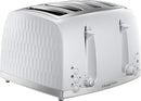 Russell Hobbs Honeycombe 4 Slice Toaster - White