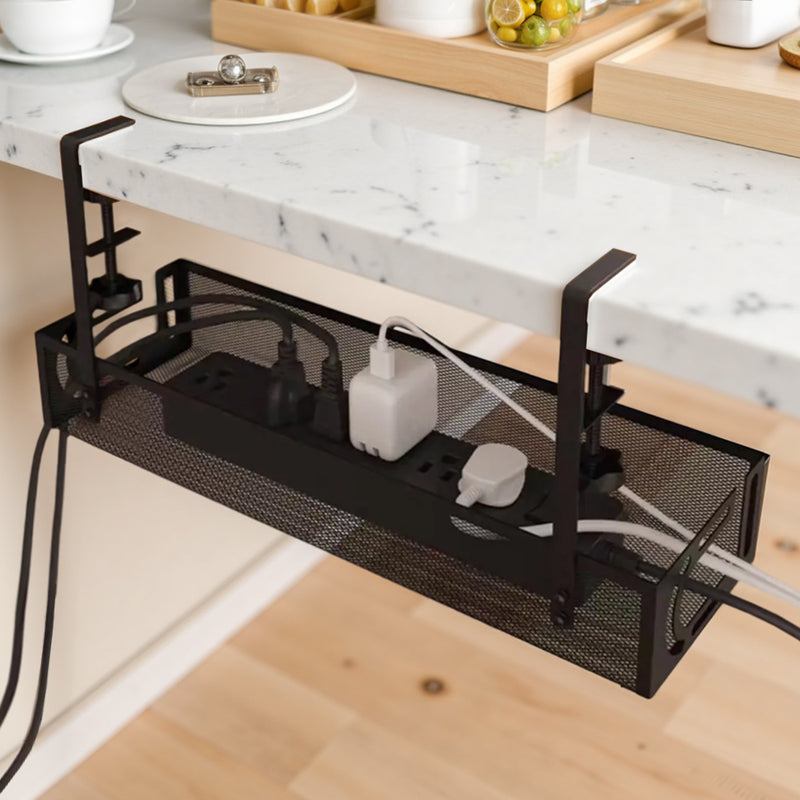 Livingandhome Desk Mounted Cable Storage Organizer
