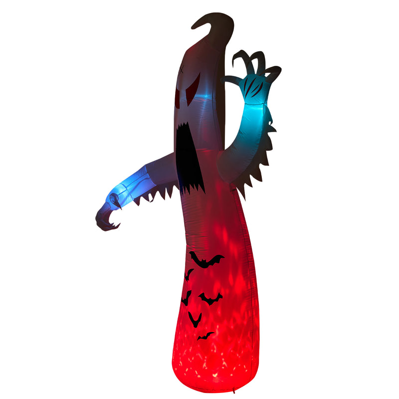 Lifeideas 8ft Halloween Inflatable Spooky Ghost Decoration with Built-in LED Lights