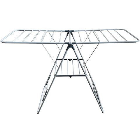 Homefront Clothes Airer Dryer - Lightweight & Foldable Design - Adjustable Side Wings & Fitted Shoe Racks