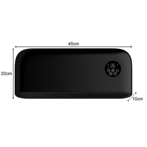 MYLEK Over Door Heater 2000W Wall Mounted Indoor Overdoor Hot Air Downflow Curtain Black