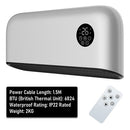 MYLEK Over Door Heater 2000W Wall Mounted Indoor Overdoor Hot Air Downflow Curtain White