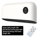 MYLEK Over Door Heater 2000W Wall Mounted Indoor Overdoor Hot Air Downflow Curtain White