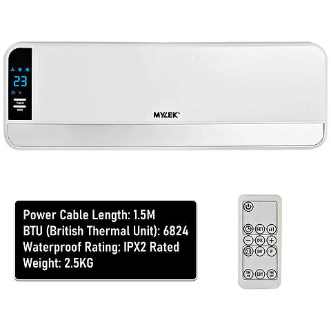 MYLEK Overdoor Heater 2kW Electric Downflow Over Door Air Curtain And Fan with Thermostat