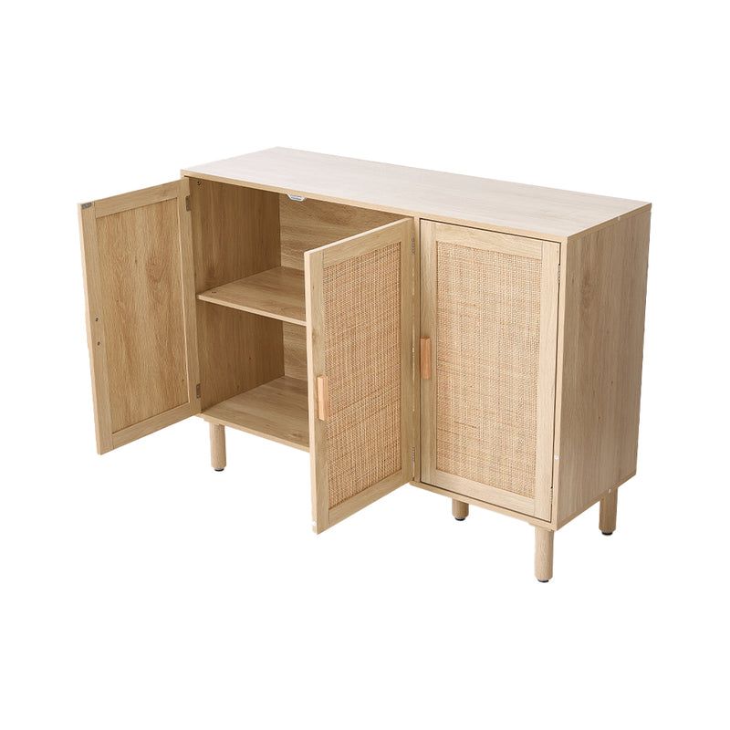 Livingandhome Rustic Three-Door Storage Cabinet