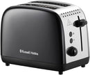 Russell Hobbs 2 Slice Stainless Steel Toaster - Black