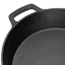 Lifeideas Round Cast Iron Skillet with Handles