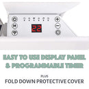 MYLEK Panel Space Heater White Low Level 1KW Eco, Smart and WiFi App Slimline Low Energy - Wall Mounted, Bathroom IPX4