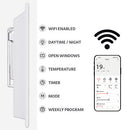 MYLEK Panel Space Heater White Low Level 1KW Eco, Smart and WiFi App Slimline Low Energy - Wall Mounted, Bathroom IPX4