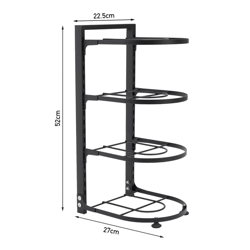 Lifeideas 4-Tier Adjustable Kitchen Organizer Rack for Pot Pan