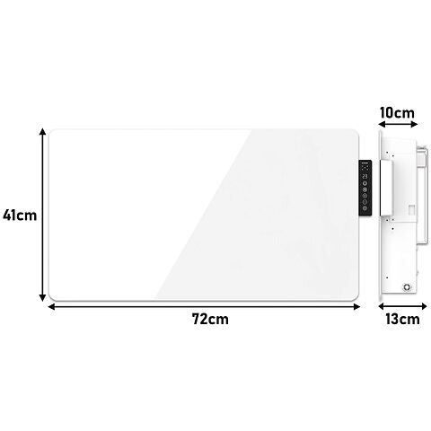 Mylek Radiator Glass Panel Heater White Wifi Enabled Smart with APP 2000W