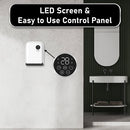 MYLEK Bathroom Heater 2KW Downflow With Thermostat, LED Display And Timer