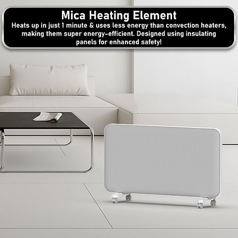 Mylek Radiator Mica Panel Heater, Wifi Enabled Smart APP 2000W Electric, Triac Thermostat