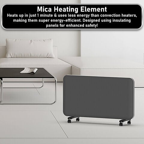 Mylek Radiator Mica Panel Radiant Heater, Wifi Enabled Smart APP 2000W Electric, Triac Thermostat