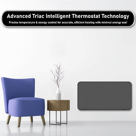 Mylek Radiator Mica Panel Radiant Heater, Wifi Enabled Smart APP 2000W Electric, Triac Thermostat