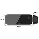 MYLEK Glass Black Overdoor Air Curtain Heater Fan 2000W, Smart WIFI App Or Remote Control