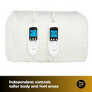 Homefront Double Electric Luxury Fleece Blanket With 9 Heat Settings And Timer Digital Control