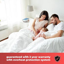 Cozy Night Electric Blanket Heated with 3 Heat Settings - Quick Fit Underblanket - Fleece Material Machine Washable