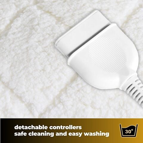 GlamHaus Prestige Electric Blanket Super King Size With 9 Body Settings, 9 Feet Settings, 9 Full Body Settings, 10 Timer Settings