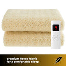 Sweet Dreams Electric Heated Blanket Mattress Soft Fleece Throw 9 Heat And 9 Timer Settings Dual Controller Washable