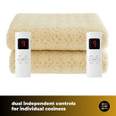 Sweet Dreams Electric Heated Blanket Mattress Soft Fleece Throw 9 Heat And 9 Timer Settings Dual Controller Washable