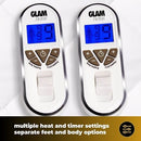 GlamHaus Electric Blanket - Fitted Mattress Bed Cover - White Diamond Quilted - Settings For Feet And Body, Timer