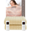 Sweet Dreams Electric Heated Blanket Mattress Soft Fleece Throw 9 Heat And 9 Timer Settings Dual Controller Washable