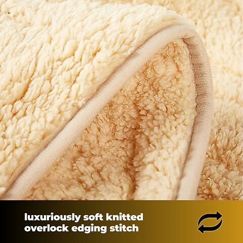 Cozy Night Electric Heated Throw Blanket - 9 Heat Settings & 9 Timer Settings Machine Washable - Luxurious Sherpa Fleece Sand
