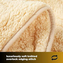 Cozy Night Electric Heated Throw Blanket - 9 Heat Settings & 9 Timer Settings Machine Washable - Luxurious Sherpa Fleece Grey