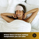 Cozy Night Electric Heated Throw Blanket - 9 Heat Settings & 9 Timer Settings Machine Washable - Luxurious Sherpa Fleece Grey