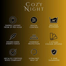 Cozy Night Electric Heated Throw Blanket - 9 Heat Settings & 9 Timer Settings Machine Washable - Luxurious Sherpa Fleece Sand
