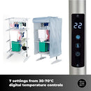 GlamHaus Digital Electric Clothes Airer Heated Drying Rack- 4-Tier Extendable Dryer With Cover 300w