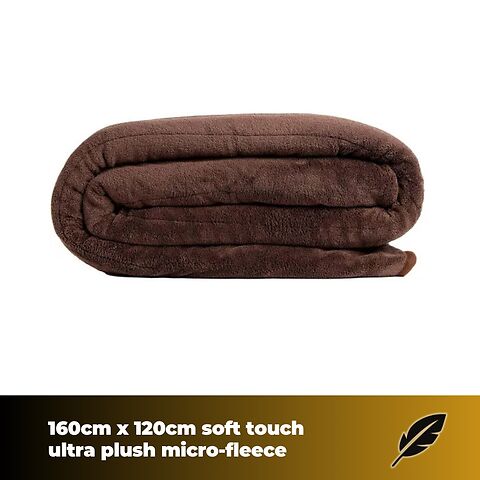 Homefront Electric Heated Throw In Chocolate. Easy To Use Digital Control - Machine Washable - Ultra Soft, Cosy Finish