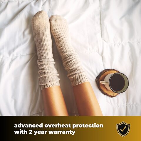 Homefront Electric Heated Throw In Chocolate. Easy To Use Digital Control - Machine Washable - Ultra Soft, Cosy Finish