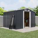 6*8 FT/8*8FT/10*8FT/12*10FT Metal Apex Roof Garden Tool Storage Shed